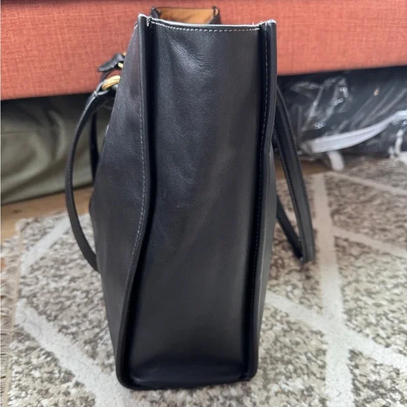 Coach Black Leather Theo Tote - Picture 4 of 9